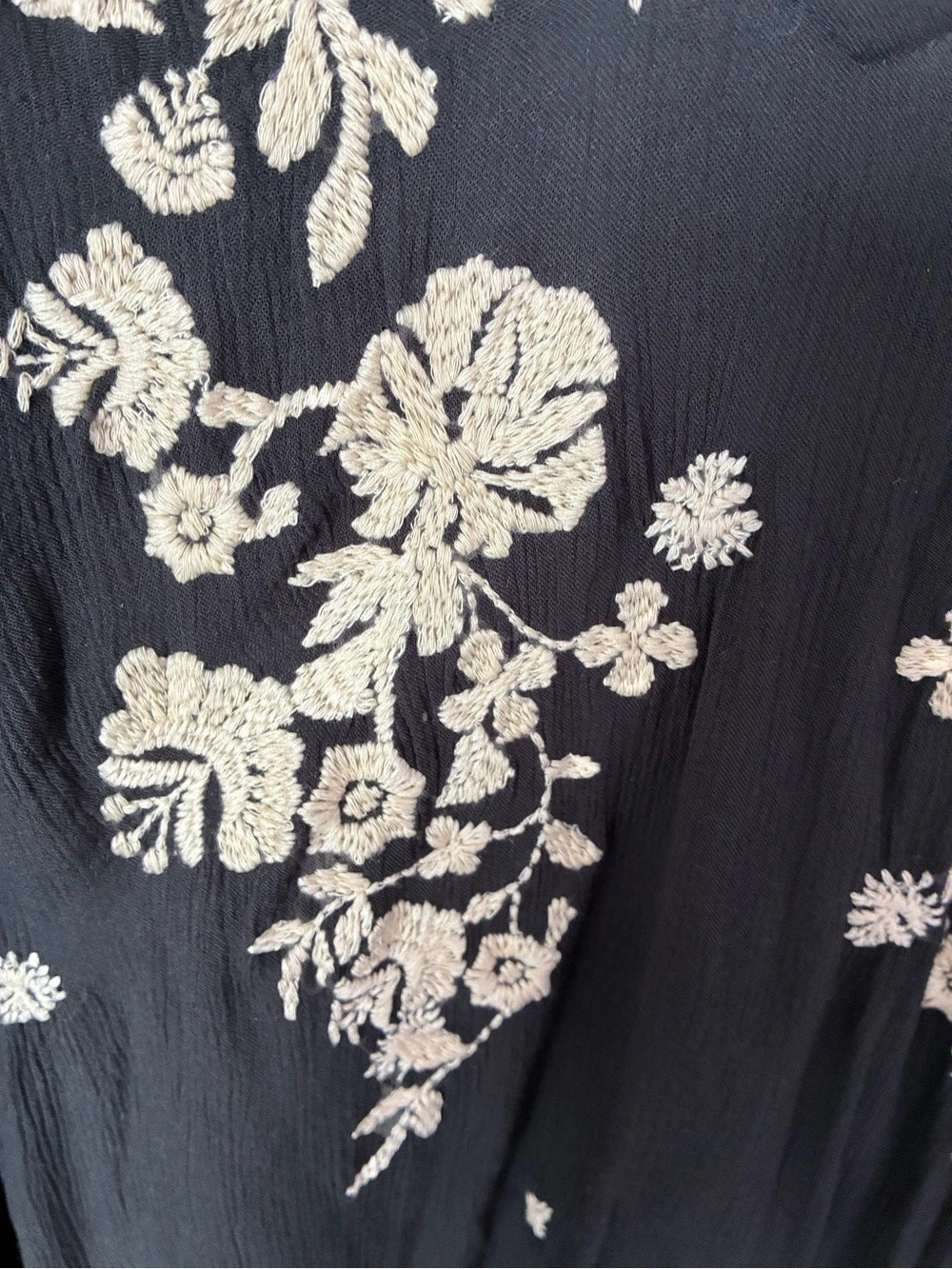 Free People Sweet Tennessee Mini Dress Floral Black & Cream - Picture 9 of 9